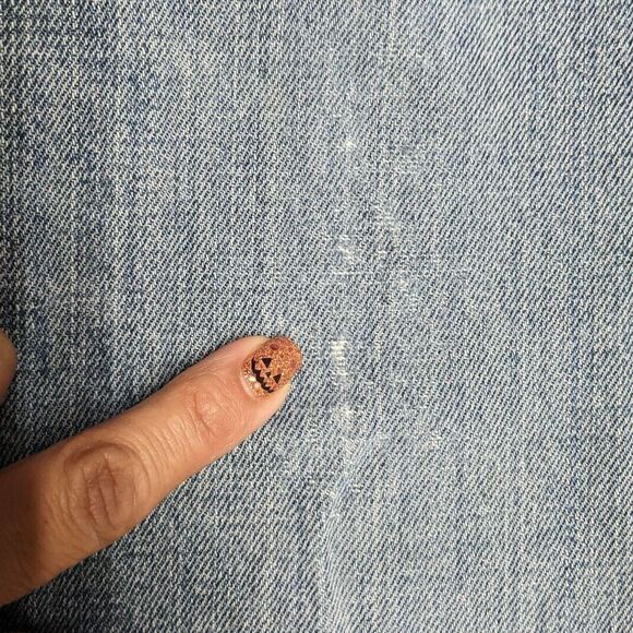 Levi's Jeans Men 36x30 Vintage 527 Blue Denim Dark Wash Frayed Hem Bootcut - Picture 13 of 16